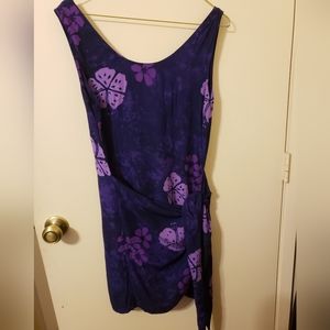 Vintage Purple Hawaiian Dress Young Fashion Size Small